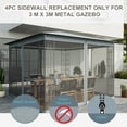 thumbnail image 4 of Outsunny Replacement Mosquito Netting for Gazebo 10' x 10' with Zippers, 4 of 10
