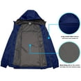 thumbnail image 5 of Mapamyumco Men's Windbreaker Lightweight, Windproof Hooded Golf Jacket, Stretch Water-Resistant Size XXXL, 5 of 7