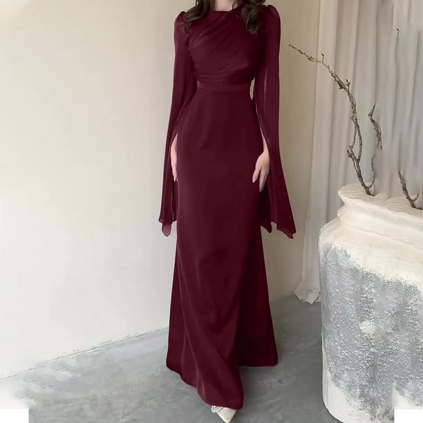simple bridesmaid dress styles Simple A-Line Coral Chiffon Long Bridesmaid Dresses, Sky Blue / 8 main image 1