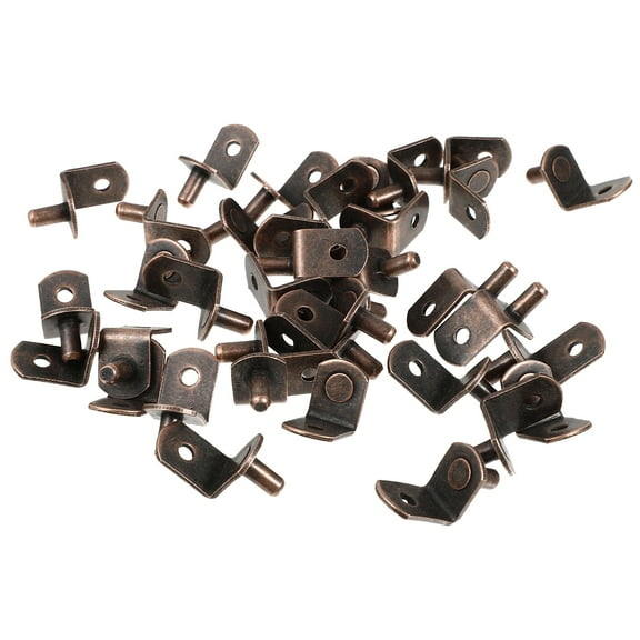 WORGEOUS  50 Pcs L-shaped Support Pegs with Hole Shelf Bracket for Shelves Kitchen Cabinet Supports