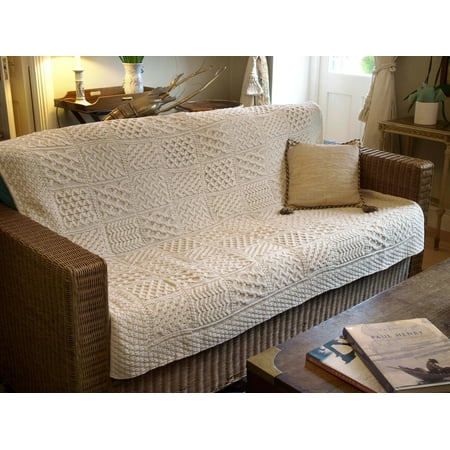 Merino Wool Throw Blanket - Irish Merino Wool Patchwork Blanket/Throw 50