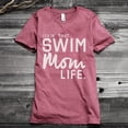 thumbnail image 2 of Thread Tank Livin' That Swim Mom Life Women's Fashion Relaxed Crewneck T-Shirt Tee Heather Rouge X-Large, 2 of 5