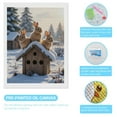 thumbnail image 3 of Diamond Art Kits for Adults - Bunnies Snowy Birdhouse Winter Scene 5d Diamond Painting for Adults, Diamond Art for Adults Beginners, Frameless Diamond Painting Kits for Adults for Home Wall Decor, 3 of 7