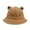 Khaki, variant on Frog Bucket Hat Embroidered Smile Cotton Wide Brim Sun Cap for Women Girls Beach Fishing