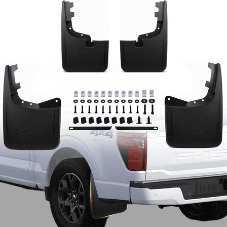 Mud Flaps Fit for Ford F150 2025 2024 2023 2022 2021, Mud Flaps for Pickup Trucks Splash Guard Compatible with 2025 Ford F150 Accessories, No Drilling Mud Gards Mudflaps, Set of 4