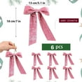 thumbnail image 2 of Christmas Bows for Tree, 6 Of Velvet Bows For Christmas Tree Decoration Flower Garlands Flower Garlands Velvet Bows, 2 of 9
