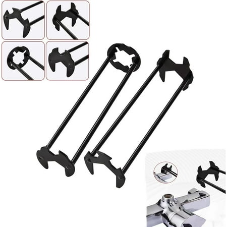 

LHXWrenchflex - Multifunctional Sink Wrench Sink Wrench Faucet Plumbing Tool Multifunctional Double-Ended Sink Wrench Tools Black Basin Wrench Carbon Steel Faucet Wrench (A+B)-0810