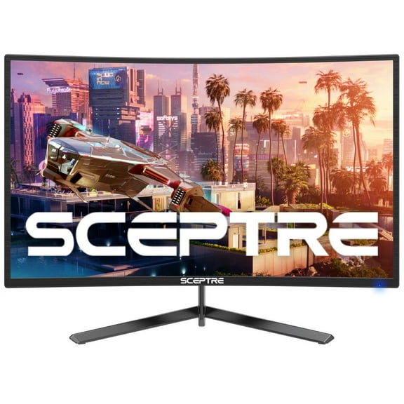 Sceptre Curved 24" Gaming Monitor 1080p up to 165Hz DisplayPort HDMI 99% sRGB, AMD FreeSync Build-in Speakers Machine Black (C248B-FWT168)