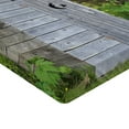 thumbnail image 2 of Ambesonne Outhouse Fitted Sheet 2 Pcs Set, Farm Cottage Forest, Queen, Pale Grey and Fern Green, 2 of 3