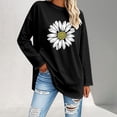 thumbnail image 2 of Lkhaha 2026 Women T-Shirts Fashion Printed Casualoft Breathable Tunic Blouse Black 3XL, 2 of 4