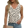 thumbnail image 2 of WRKEKC Womens Summer Tank Tops Polka Dot Print V-Neck Sleeveless Ruffle Hem Casual Tank Loose Fit Lightweight Top, 2 of 6