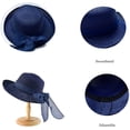 thumbnail image 2 of Women Floppy Sun Hats Fashionable Summer Wide Brim Cap BeachStraw Hat UV UPF50 Travel Packable, 2 of 5