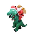 thumbnail image 3 of A Holiday Company 6' Tall Inflatable Santa on Dinosaur Holiday Decoration, 3 of 5
