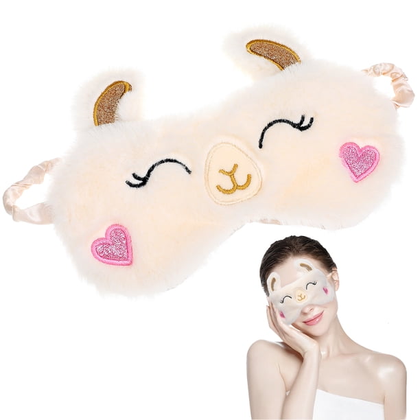 Antifaz para dormir con diseño de alpaca, cómodo antifaz opaco para mujeres y niñas.