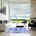 thumbnail image 7 of Ahgly Company Machine Washable Indoor Round Transitional Sea Blue Area Rugs, 3' Round, 7 of 7
