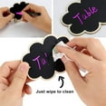 thumbnail image 4 of Reusable Mini Chalkboard Signs 30 Pcs in 3 Designs for Food Labels, Table Numbers, and Place Cards Display, Small Blackboards for Weddings, Buffet, and Parties with Wooden Frame and 2 Chalk Markers, 4 of 6