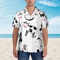 thumbnail image 4 of Balery Cute Cow and Milk Stains Print Men's Hawaiian Shirts Short Sleeve Beach Shirt Relaxed Fit Vacation Button Down Shirts-Medium, 4 of 9