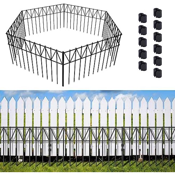 24 Pack Small/Medium Animal Barrier Fence For Dogs Rabbits,12In(H) X