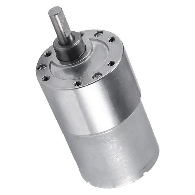 maskred 37GB-3530 12V DC High Electric Motor DIY Gear Box Replacement Silver 1600RPM 1Set