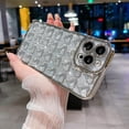 thumbnail image 3 of case for  iPhone 13 Pro Max Case Glitter, Luxurly Plated Glitter Transparent 3D Heart, Bling Sparkly Phone Cases for iPhone 13 Pro Max, Soft Shockproof Protective Back Cover for Women Girls, Silver, 3 of 12