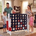 thumbnail image 2 of Patiojoy Giant 4-in-a-Row Game Set Jumbo 4-to-Score Game with 42 Rings and Quick-Release Slider for Kids and Adults White, 2 of 9