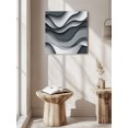thumbnail image 6 of Wall Art Prints, Black Gray Ombre Framed Canvas Prints for Bedroom Living Room Bathroom Office, Modern Abstract Moire Art Geometric Gallery Wrap Wall Art Poster for Gifts Home Decor 24"x24", 6 of 9