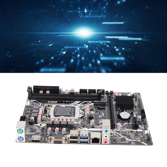 Gaming Motherboard, Dual Channel H410 7 Phase Power Supply LGA 1200 Support DDR4 Motherboard for Computer