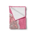 thumbnail image 2 of Funny Words Soft Flannel Fleece Throw Blanket, Make Cupcakes Lettering on Yummy Pastry and Polka Dots, Cozy Plush for Indoor and Outdoor Use, 50" x 60", Pink Dried Rose Peach, by Ambesonne, 2 of 6