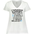 thumbnail image 3 of Inktastic Lymphedema Awareness Month Ribbon Women's Plus Size V-Neck T-Shirt, 3 of 5