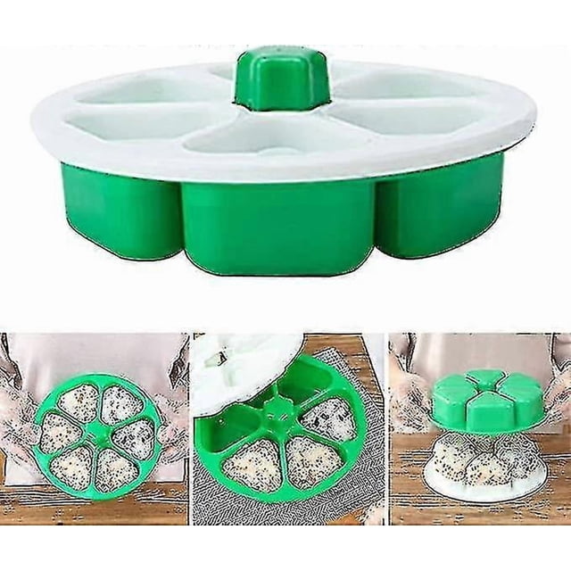 6 Cavity Tri Sushi Maker Mold Onigiri Rice Ball Press Maker Non-stick Mould Kit Ing Tools
