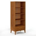 thumbnail image 6 of Harper 24W 4 Shelf Bookcase with Drawer (Set of 2) in Teak Brown, 6 of 7