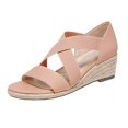 thumbnail image 2 of Sandalias con hebilla y correa elástica con plataforma de cuerda de cáñamo con tacón de cuña para mujer Wmkox8yii sa2237, 2 of 3