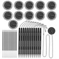 thumbnail image 1 of Set de 12 bolígrafos de seguridad negros Nadex con cadenas, 1 of 7