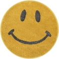 thumbnail image 2 of Unique Loom Whimsy Kids Collection Area Rug - Smilie (2' 2" Round Yellow/Blue), 2 of 5