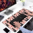 thumbnail image 2 of 31.5x15.7 Inch Gaming Mouse Pad, Non-Slip Stitched Rubber Desk Mat for Desktop & Laptop,Doberman Heart Pink Pattern, 2 of 6