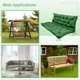thumbnail image 5 of Swing Replacement Cushion, Outside Bench Cushion with Backrest, 2-3 Seater Cushion with 8 Ties for Outdoor Furniture, 59 x 39 x 4 Inches Porch Swing Cushion Garden Bench, 5 of 5
