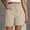 Beige, variant on AKGEAMN Women's Solid Color High Waist Loose Casual Shorts with Pockets, Beige S-XXL