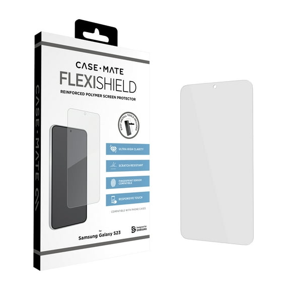 Case-Mate Flexishield Samsung Galaxy S23 Screen Protector - Durable, Anti Scratch