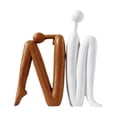 thumbnail image 1 of Sujetalibros decorativos para decoración de mesa, tapones de libros de resina creativos, sujetalibros abstractos para gabinete, sala de estar, oficina, 1 of 7