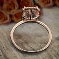 thumbnail image 4 of Emerald Cut 1.50 Carat Peach Pink Real Morganite and Man made diamond moissanite Engagement Ring Sterling Silver with 18k Gold Plating, 4 of 4