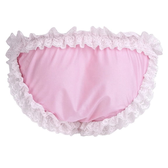 Lingerie for Women Men Briefs Satin Lace Bow Panties Underwear for Everyday Comfort and Appeal Pink M