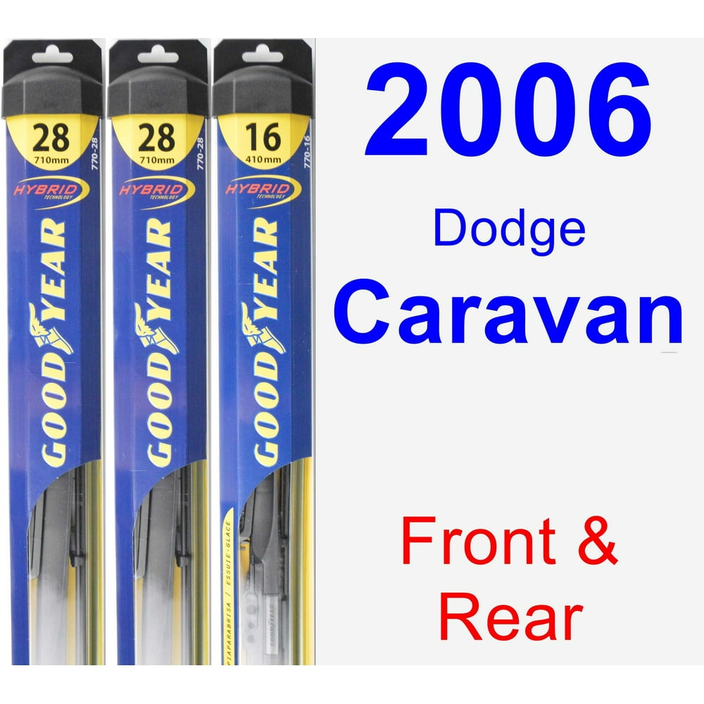 2006 Dodge Caravan Wiper Blade Set/Kit (Front & Rear) (3 Blades