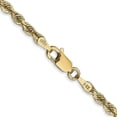 thumbnail image 3 of Solid 14K Yellow Gold 3.2mm Diamond-cut Quadruple Rope Lobster Lock Chain - 7" Bracelet, 3 of 8
