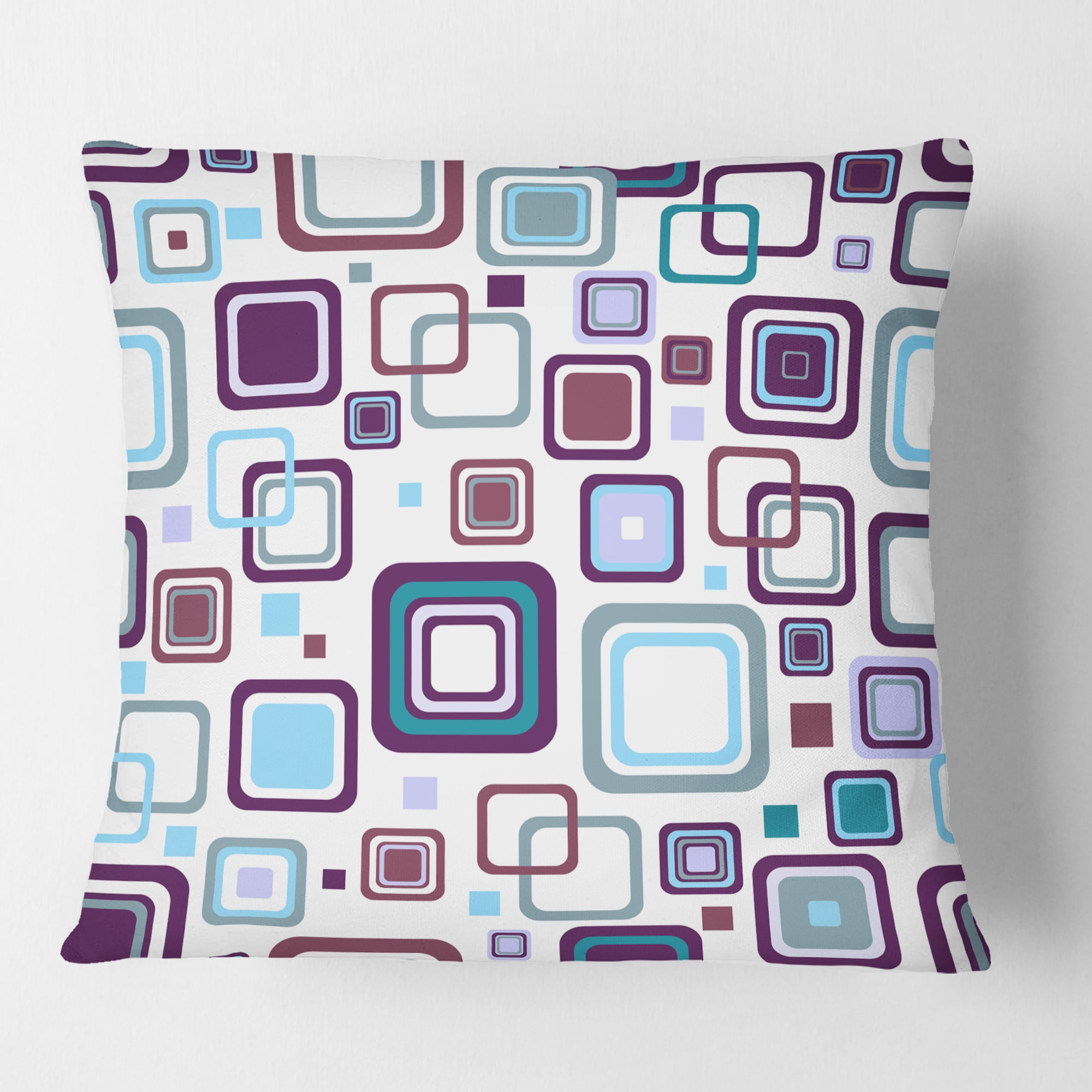 Designart Retro Square Design I' Mid-Century Modern Throw Pillow - 16x16