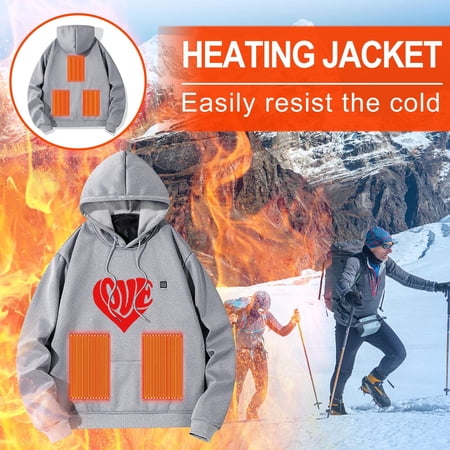 DailyTrove Unisex Winter Fashion Printed Heated Hoodie 5 - Zone Warmth Electric Heating Top