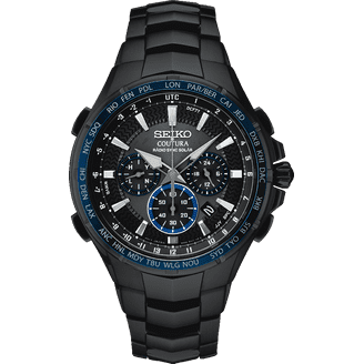 Seiko Men's Solar Coutura Chronograph Quartz Stainless Steel