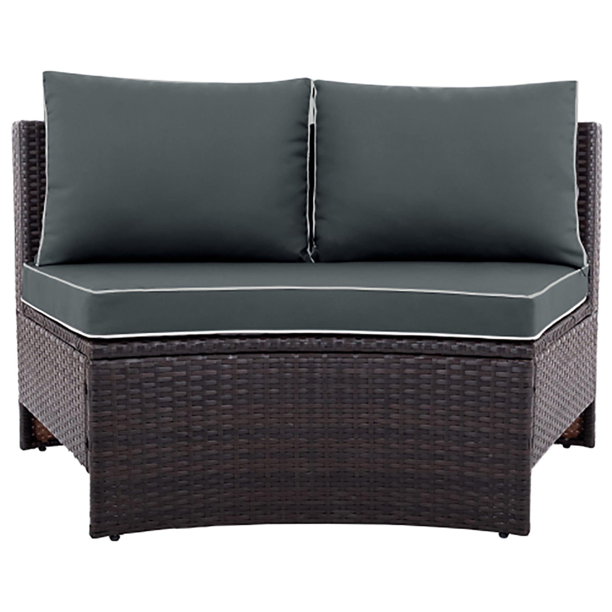 Kadyn Outdoor Combination Semi-circular Patio Rattan Sofa Set with a Storage Side Table for Umbrellas and a Multifunctional Round Table, Brown + Gray PE Wicker Conversation Furniture Set Kadyn Outdoor Combination Semi-circular Patio Rattan Sofa Set with a Storage Side Table for Umbrellas and a Multifunctional Round Table, Brown + Gray PE Wicker Conversation Furniture Set