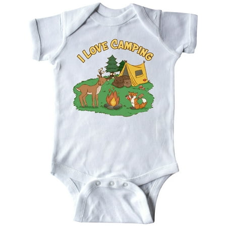 

Inktastic I Love Camping Animals Gift Baby Boy or Baby Girl Bodysuit