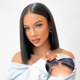 thumbnail image 1 of Peluca AISI Wear and Go, cierre sin pegamento, pelo humano, corte bob, 1 of 7