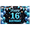 2A, variant on Colorful Theme Birthday Banner Decorative Design Happy 16th Birthday for Birthday Party Teen Party Celebration